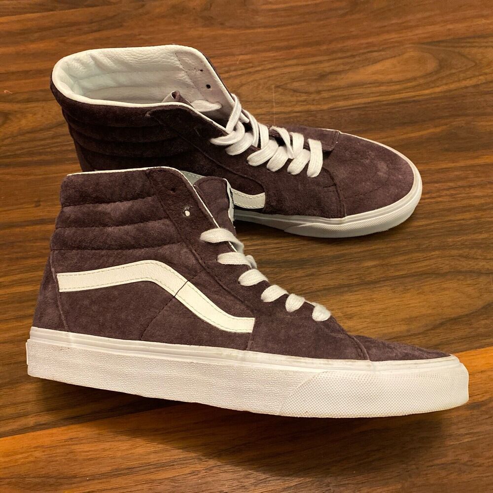 Vans Sk8-Hi Suede Wine Tasting Shoes Women’s Size 8 Men 9.5 Women
